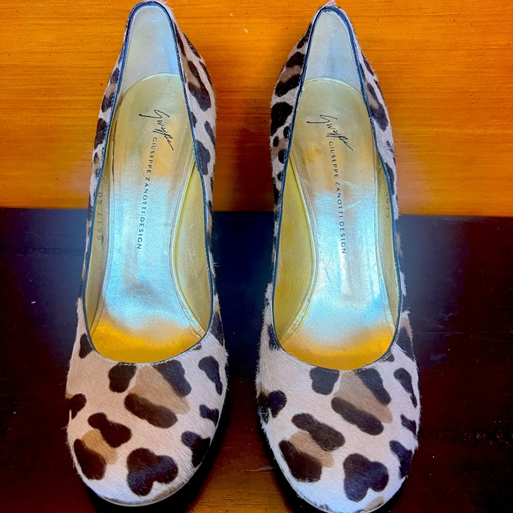Shoes Giuseppe Zanotti Design Women’s Size 40 Leopard Print Red Platform